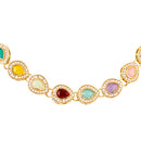 Mahi Traditional Multi-Color Kundan Necklace Set with Earrings for Women | Navratri Inspired Ethnic Jewellery for Wedding & Festive Wear (NL1108139GMul)