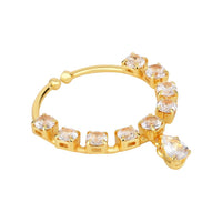 Etnico Gold Plated Non-Piercing Press Nose Pin/Nath For Women (NL73W)