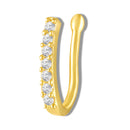 Mahi Floral Sparkling Crystals Gold-Tone Non Pierced Nose Ring (Nose Pin) for Women & Girls (NR1100183GWhi)