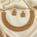 Js Fashion High Gold Floral Designer Necklace Set 