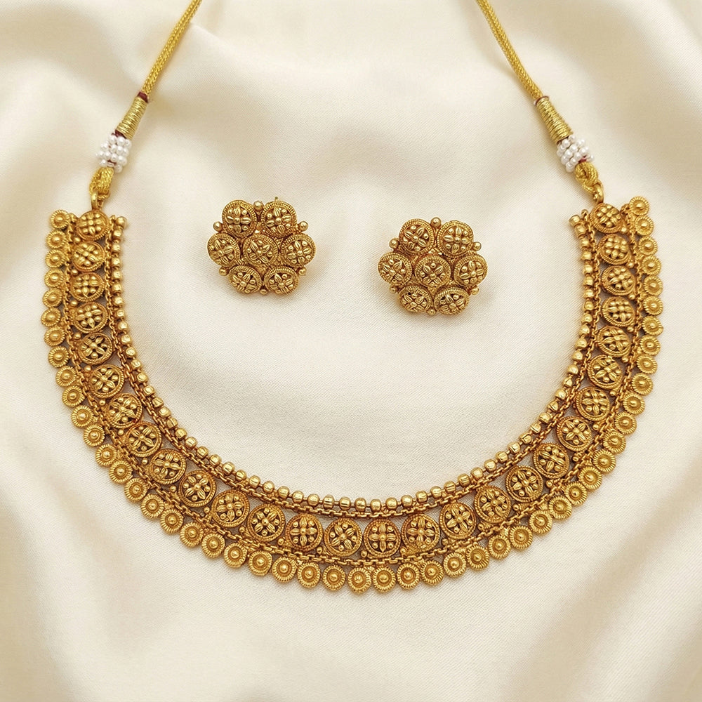 Js Fashion High Gold Designer Necklace Set