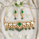 Js Fashion  Fancy Design High Gold Polish Beautiful Kundan Stones Kundan Choker Style Necklace Set