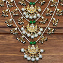 Js Fashion Premium Multi-Layer Kundan Pearl And Beads Long Necklace Set