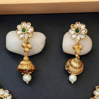 Js Fashion Royal Pota Stone And Meenakari Necklace Set