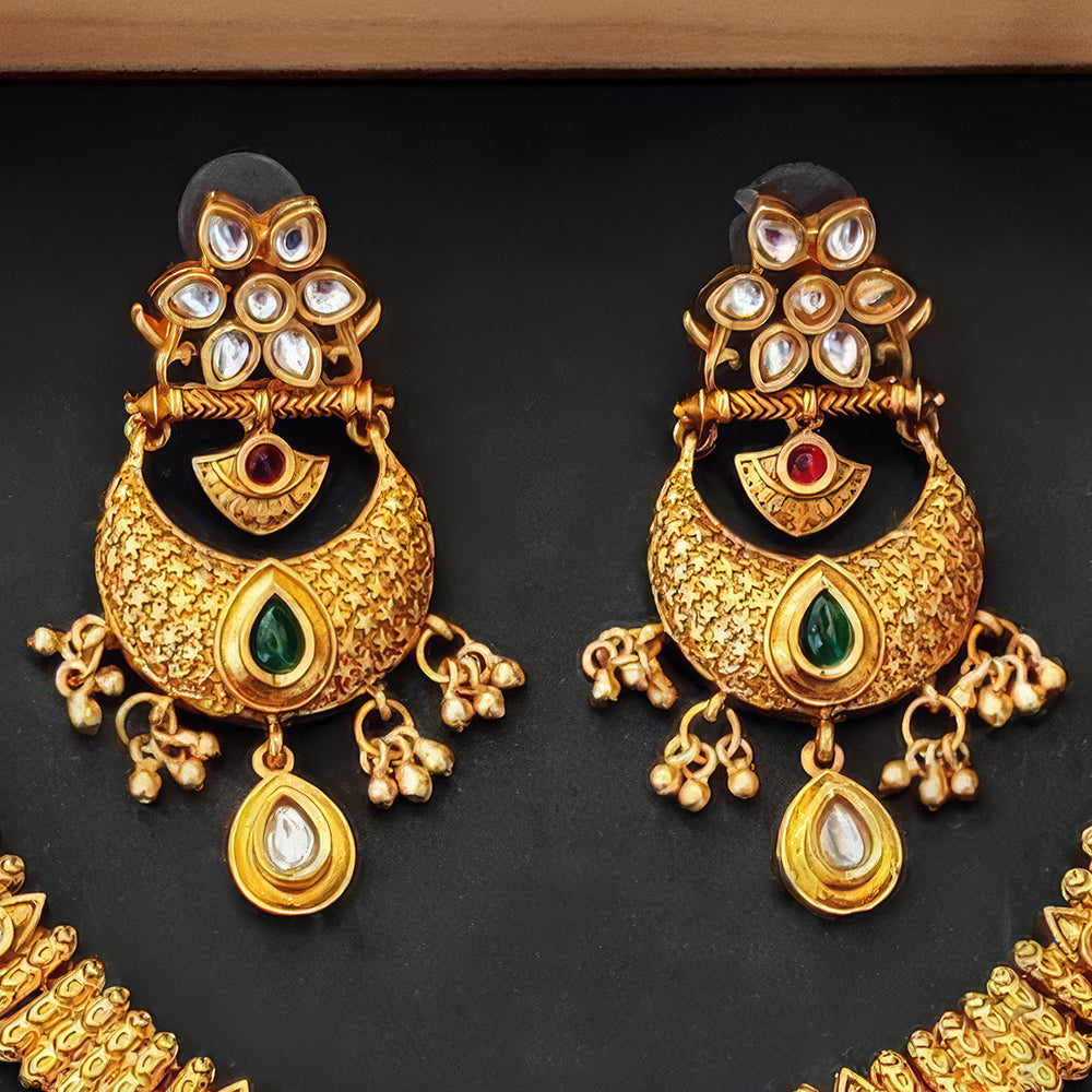 Js Fashion Royal Pota Stone Necklace Set