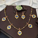 Js Fashion Royal Pota Stone And Meenakari Necklace Set