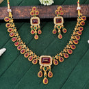Js Fashion High Gold Pota Stone Designer Necklace Set 