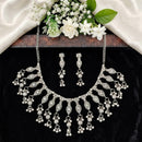 Js Fashion  Oxidized Silver Necklace Set with Matching Dangle Earrings Design