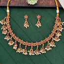 Js Fashion Beautiful Pota Stone And Pearl Necklace Set With Maching Earrings