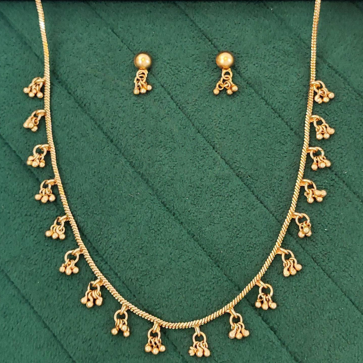 Js Fashion  Designer High Gold Lightweight Antique Necklace Set