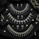 Js Fashion Oxidized Silver Beaded Designer Necklace Set