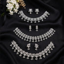 Js Fashion Oxidized Silver Beaded Designer Necklace Set