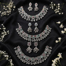Js Fashion Oxidized Silver Beaded Designer Necklace Set