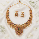 Js Fashion Beautiful Pota Stone And Pearl Necklace Set With Maching Earrings