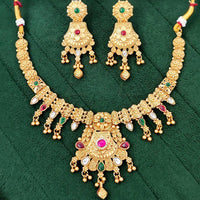 Js Fashion Beautiful Pota Stone And Pearl Necklace Set With Maching Earrings