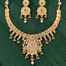 Js Fashion Beautiful Pota Stone And Pearl Necklace Set With Maching Earrings