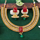 Js Fashion Graceful Pota Stone And Pearl Necklace Set