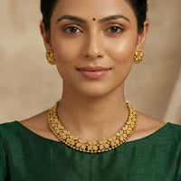 Js Fashion  Beautiful Design Fancy Style Antique High Gold Polish Party wear Necklace Set