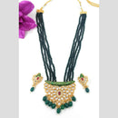 Knigght angel  Gold Plated Kundan And Beads Necklace Set