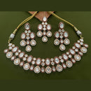 Arham Premium Gold Plated Designer Heavy Polki Kundan And Meenakari Choker Necklace Set