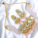 Gehana Mahal Gold Plated Kundan And Beads Choker Necklace Set