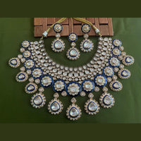 Arham Premium Gold Plated Designer Heavy Polki Kundan And Meenakari Necklace Set