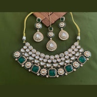 Arham Premium Gold Plated Designer Heavy Polki Kundan And Meenakari Choker Necklace Set