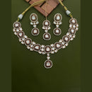 Arham Premium Gold Plated Designer Heavy Polki Kundan And Meenakari Necklace Set