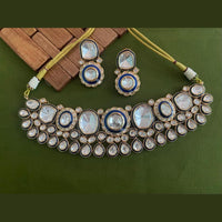 Arham Premium Gold Plated Designer Heavy Polki Kundan And Meenakari Choker Necklace Set