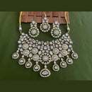 Arham Premium Gold Plated Designer Heavy Polki Kundan And Meenakari Choker Necklace Set