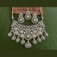 Arham Premium Gold Plated Designer Heavy Polki Kundan And Meenakari Choker Necklace Set