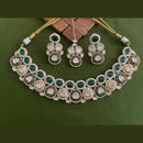 Arham Premium Gold Plated Designer Heavy Polki Kundan And Meenakari Necklace Set