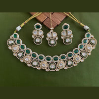 Arham Premium Gold Plated Designer Heavy Polki Kundan And Meenakari Necklace Set