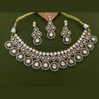 Arham Premium Gold Plated Designer Heavy Polki Kundan And Meenakari Necklace Set