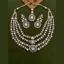 Arham Premium Gold Plated Designer Heavy Polki Kundan And Meenakari Necklace Set
