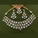 Arham Premium Gold Plated Designer Heavy Polki Kundan And Meenakari Necklace Set