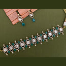 Arham Premium Gold Plated Designer Heavy Polki Kundan Choker Necklace Set