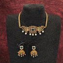 Js Fashion  Designer Beautiful Matte Gold Polish Antique Design Party wear Fancy Stylish Neckalce Set