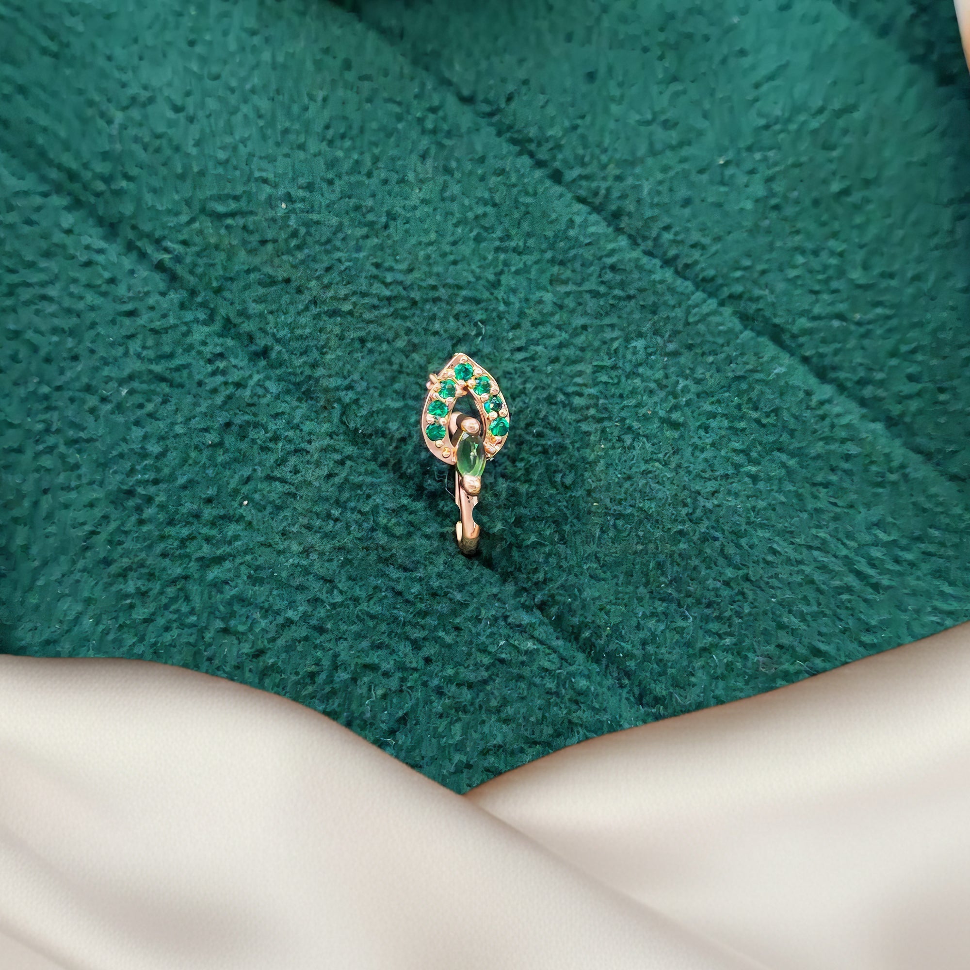 Js Fashion High Gold Traditional Flower Nath Nose Ring