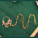 Js Fashion  Ethnic Designer Nose Ring with Decorative Chain