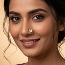 Js Fashion  Elegant Butterfly Design Nath Stone Studded Nose Ring