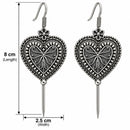 Etnico Navratri Traditional Oxidised Silver Plated Bugadi Ear Cuff Earrings for Women & Girls