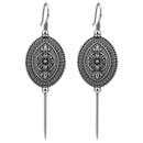 Etnico Navratri Traditional Oxidised Silver Plated Bugadi Ear Cuff Earrings for Women & Girls