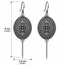 Etnico Navratri Traditional Oxidised Silver Plated Bugadi Ear Cuff Earrings for Women & Girls