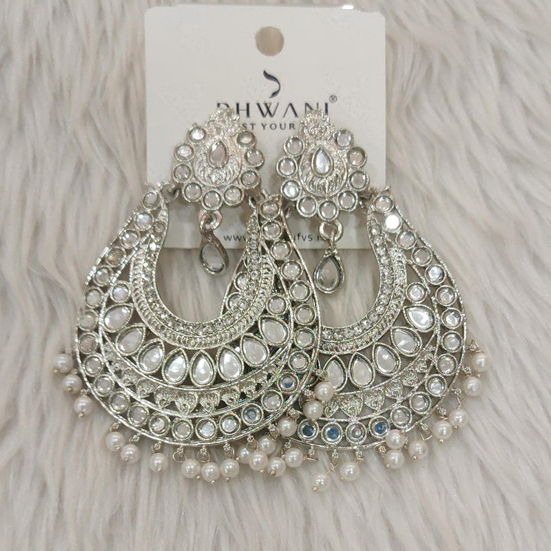 Dhwani Silver Plated Mirror Dangler Earrings