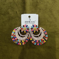 Dhwani Royal Crystal And Austrian Statement Dangler Earrings