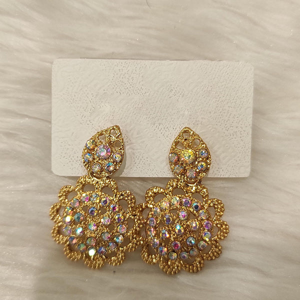 Dhwani Gold Plated Austrian Stone Dangler Earrings