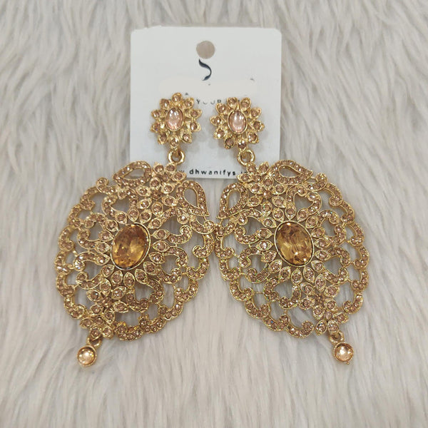 Dhwani Gold Plated Austrian Stone Dangler Earrings