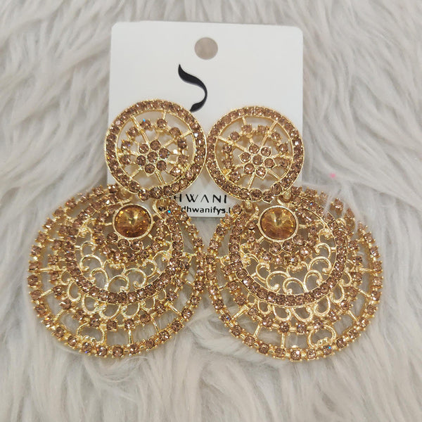 Dhwani Gold Plated Austrian Stone Dangler Earrings