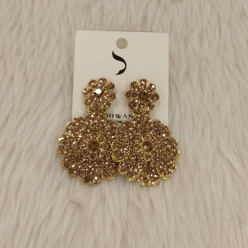 Dhwani Gold Plated Austrian Stone Dangler Earrings